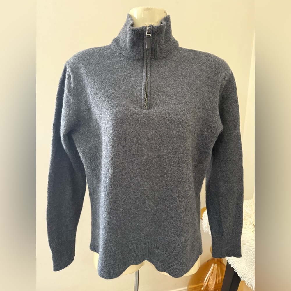 Untuckit Gray Sweater with Half-Zip
